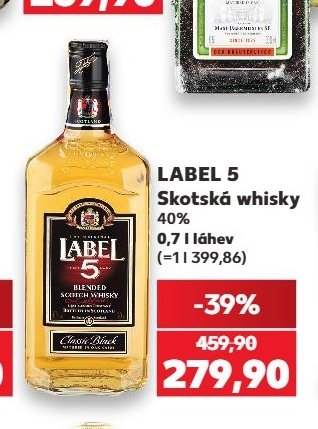 LABEL 5 Skotská whisky