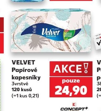 VELVET Papírové kapesníky