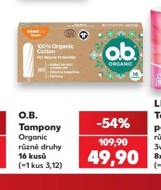 O.B. Tampony Organic