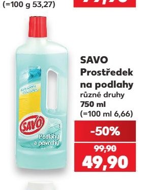 SAVO Prostředek na podlahy různé druhy 750 ml