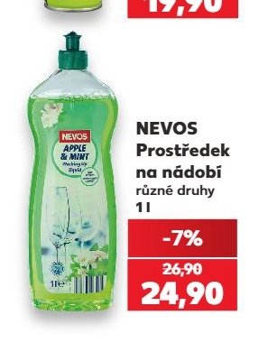 NEVOS Prostředek na nádobí různé druhy 1 l