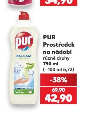 PUR Prostředek na nádobí různé druhy 750 ml
