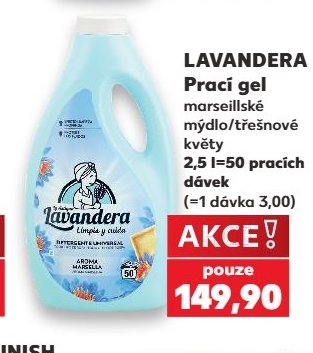 LAVANDERA Prací gel marseillské mýdlo/třešňové květy 2,5 l