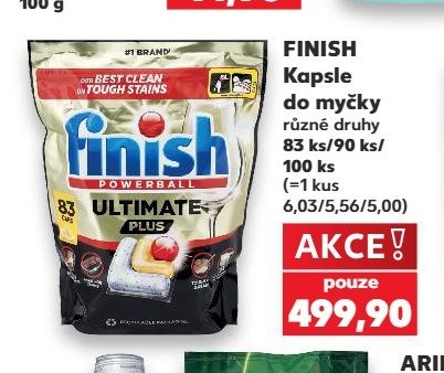 FINISH Kapsle do myčky různé druhy 83 ks/90 ks/100 ks