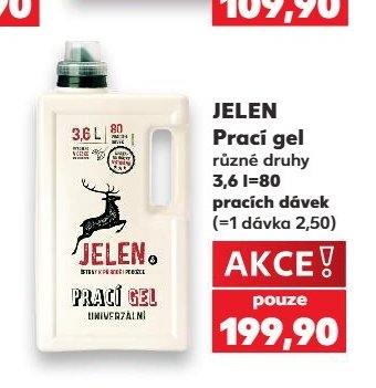 JELEN Prací gel různé druhy 3,6 l