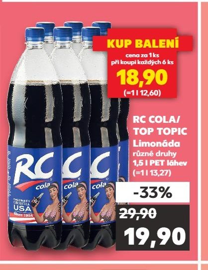 RC COLA/TOP TOPIC Limonáda