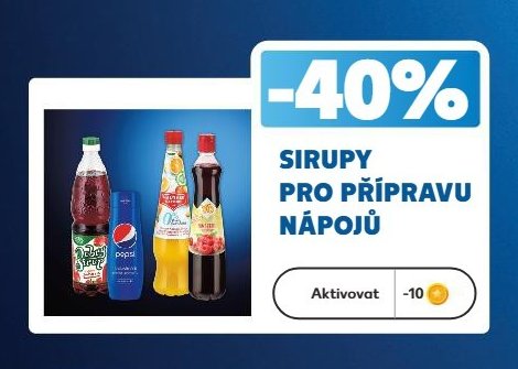 Sirupy pro přípravu nápojů
