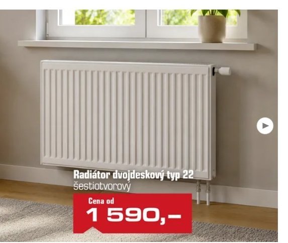 Radiátor dvojdeskový typ 22 šestiotvorový