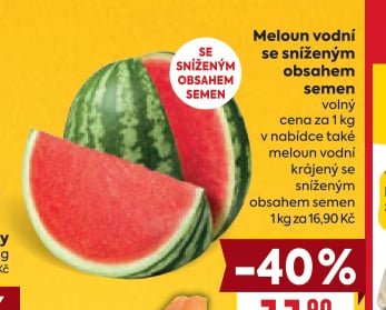 Meloun vodní se sníženým obsahem semen