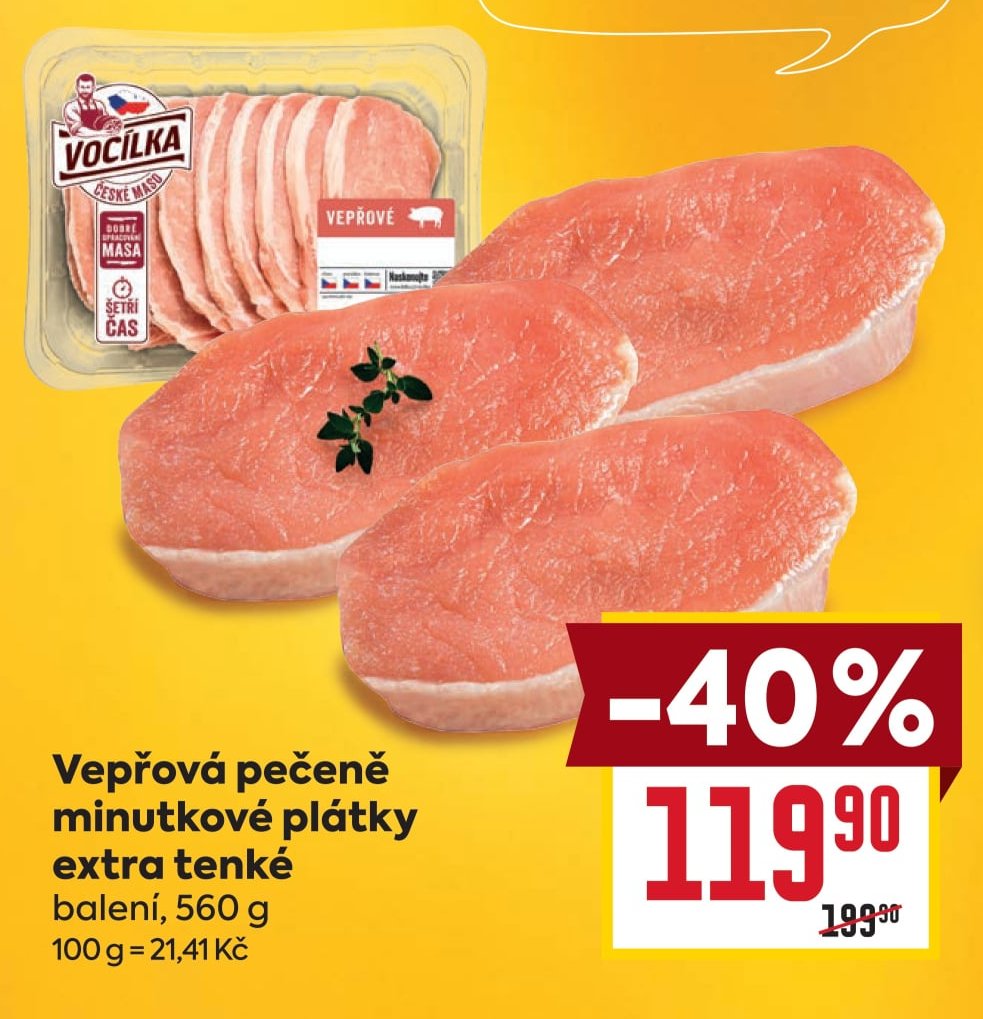 Vepřová pečeně minutkové plátky extra tenké