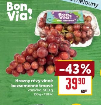 Hrozny révy vinné bezsemenné tmavé