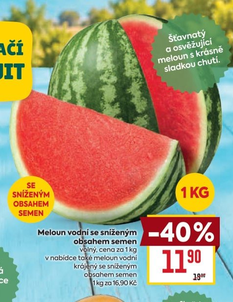 Meloun vodní se sníženým obsahem semen