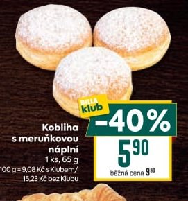 Kobliha s meruňkovou náplní 65 g