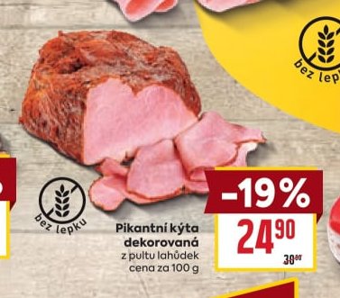 Pikantní kýta dekorovaná