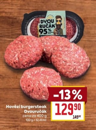 Hovězí burgersteak Dvoručák