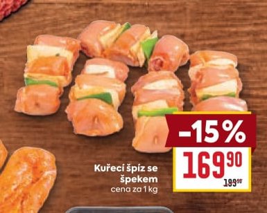 Kuřecí špíz se špekem