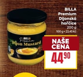 BILLA Premium Dijonská hořčice 200 g