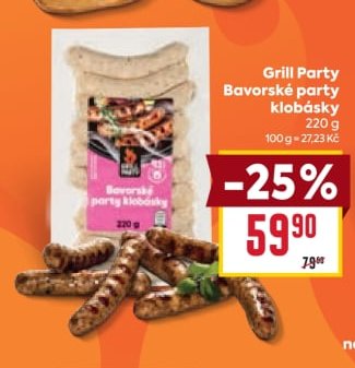 Grill Party Bavorské party klobásky 220 g