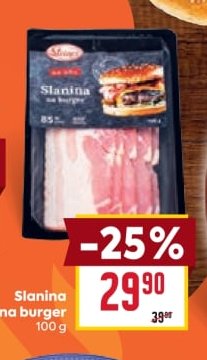 Slanina na burger 100 g