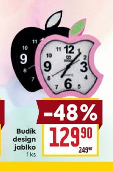 Budík design jablko