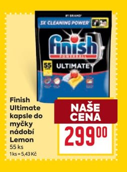 Finish Ultimate kapsle do myčky nádobí Lemon