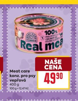 Meat care konz. pro psy vepřová