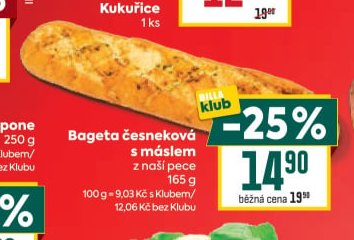 Bageta česneková s máslem
