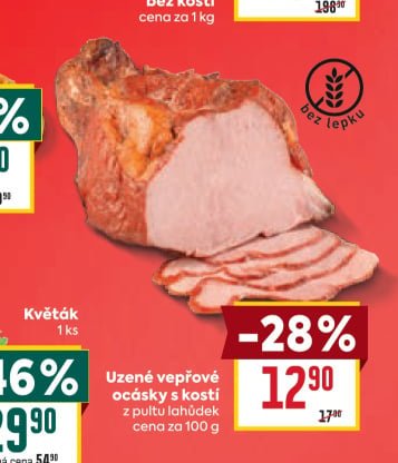 Uzené vepřové ocásky s kostí