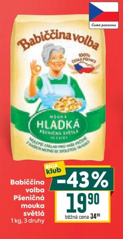 Babiččina volba Pšeničná mouka světlá 1 kg