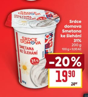 Srdce domova Smetana ke šlehání