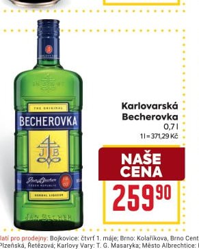 Karlovarská Becherovka 0,7 l