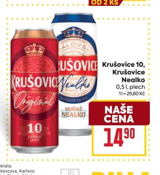 Krušovice 10, Krušovice Nealko 0,5 l, plech