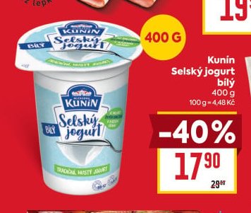 Kunín Selský jogurt bílý