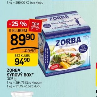 ZORBA SÝROVÝ BOX