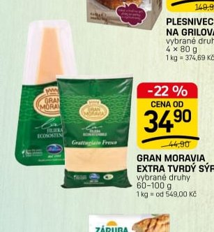 GRAN MORAVIA EXTRA TVRDÝ SÝR