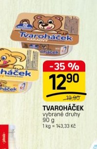 TVAROHÁČEK vybrané druhy