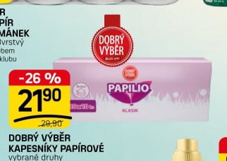 Dobrý výběr kapesníky papírové