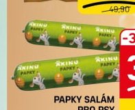 Papky salám pro psy