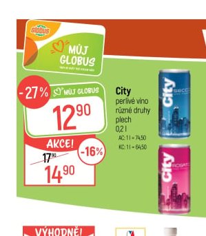 City perlivé víno