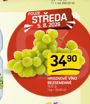 Hroznové víno bezsemenné