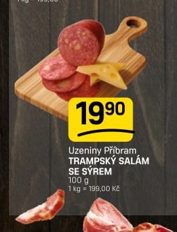 Uzeniny Příbram TRAMPSKÝ SALÁM SE SÝREM