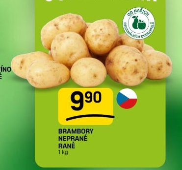 Brambory neprané rané