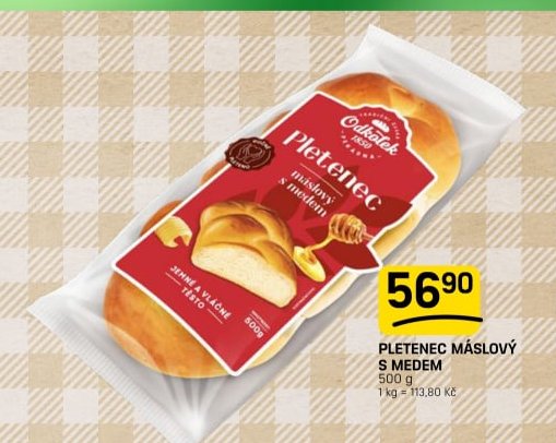 Pletenec máslový s medem
