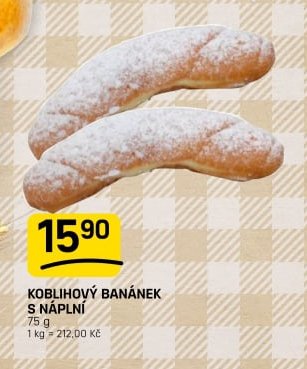 Koblihový banánek s náplní