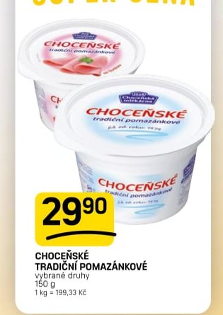 CHOCEŇSKÉ TRADIČNÍ POMAZÁNKOVÉ