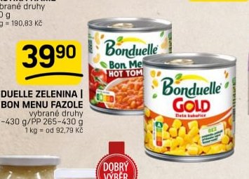 BONDUELLE ZELENINA | BON MENU FAZOLE