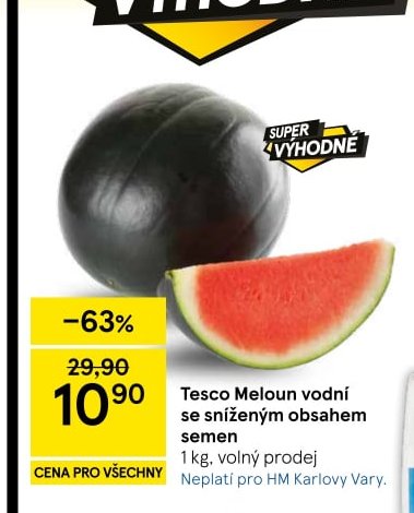 Meloun vodní se sníženým obsahem semen