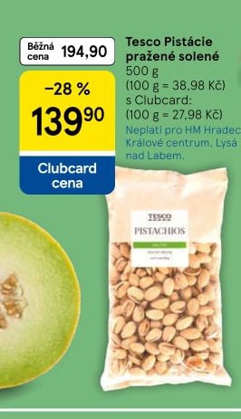 Tesco Pistácie pražené solené