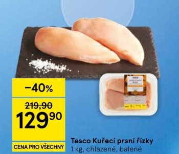 Tesco Kuřecí prsní řízky 1 kg