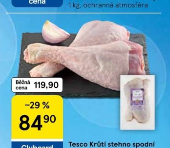 Tesco Krůtí stehno spodní s kostí a kůží 1 kg
